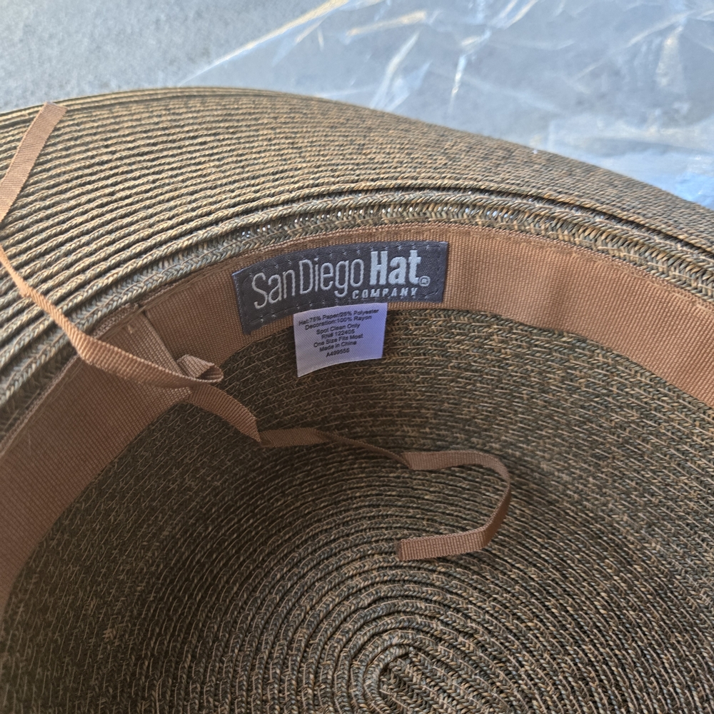 San Diego Hat Company Floral Band Brown Sun Hat - Picture 7 of 12